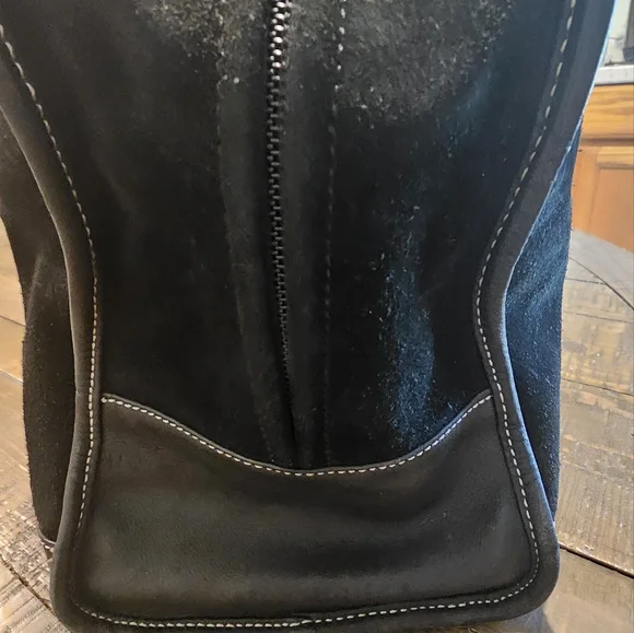 Loewe ♡Anagram Amazona Bag, Black Suede & Leather, Italy, Quiet Luxury - Picture 13 of 16